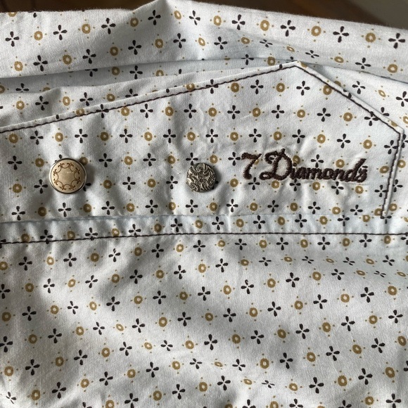 7 Diamond long sleeve snap closure mens SZ LRG - Picture 7 of 11